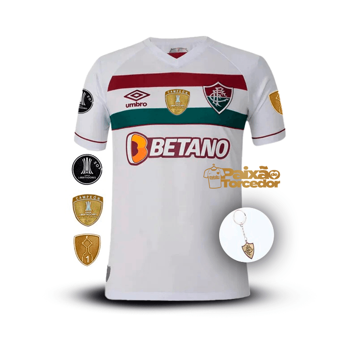 Camisa Fluminense II RESERVA 2023-24 - Patchs Campeão Libertadores 2023 - Umbro Torcedor Masculina