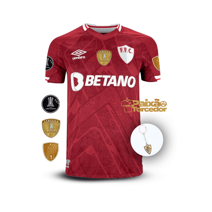 Camisa Fluminense III 2022-23 - Patchs Campeão Libertadores 2023 - Umbro Torcedor Masculina