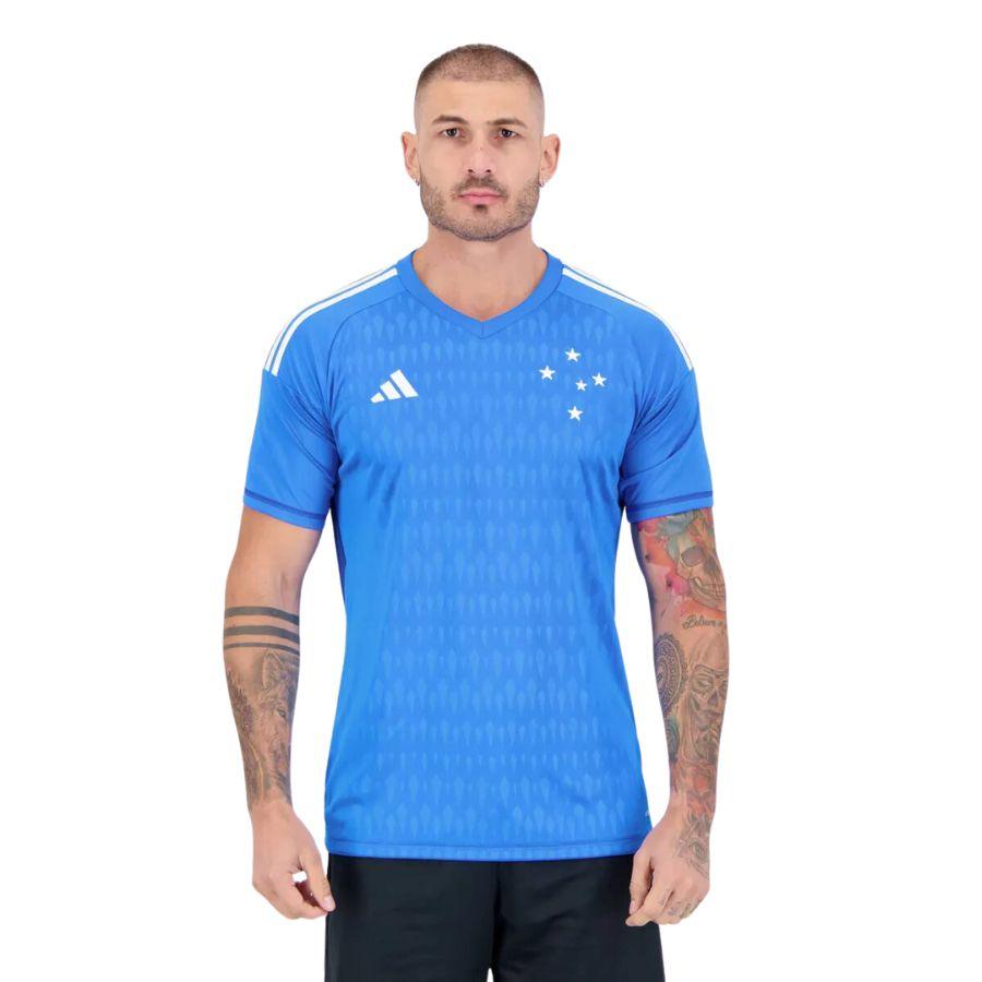 Camisa Cruzeiro Goleiro Titular 24/25 Personalizada CÁSSIO N° 1  - Adidas Torcedor Masculino