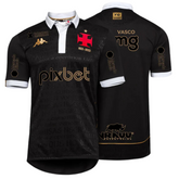 Camisa Vasco da Gama c/ Patrocínios lll 2023/24 Preta - Kappa Torcedor