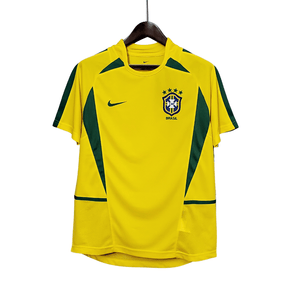 Camisa Brasil Retro Copa 2002 - Nike Torcedor Masculina Personalizada RONALDO Nº9