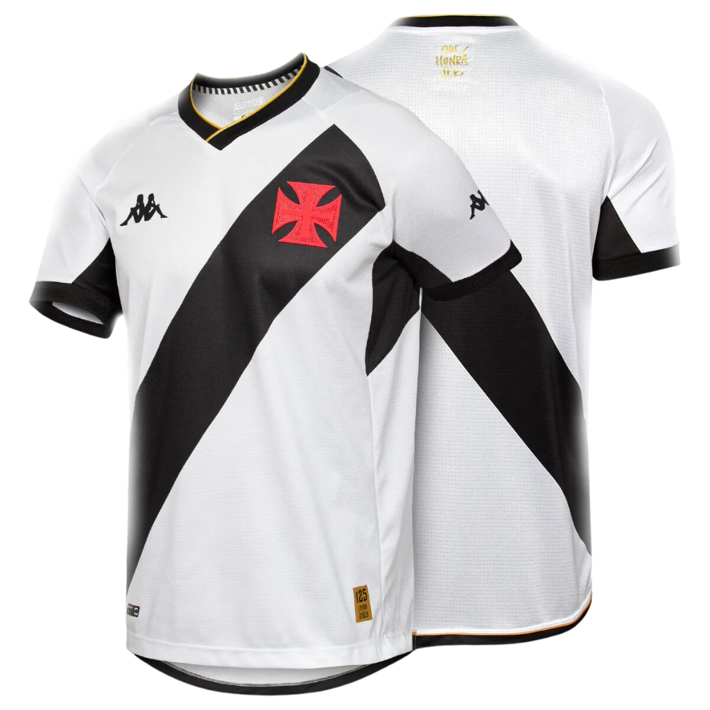 Camisa Vasco da Gama II Reserva 23/24 - Kappa Torcedor Masculina - Branca