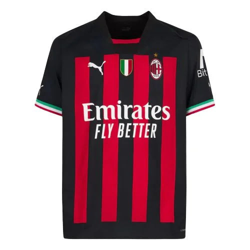 Camisa Milan I 22/23 -Puma Torcedor Masculina - Preta e Vermelha