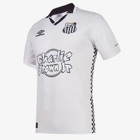 Camisa Santos Charlie Brom JR 22/23 - Umbro Torcedor Masculina - Preto e Branco