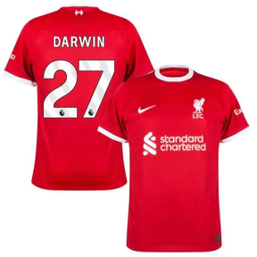 Camisa Liverpool I Titular 23/24 - Nike Torcedor Masculina - Personalizada DARWIN N° 27