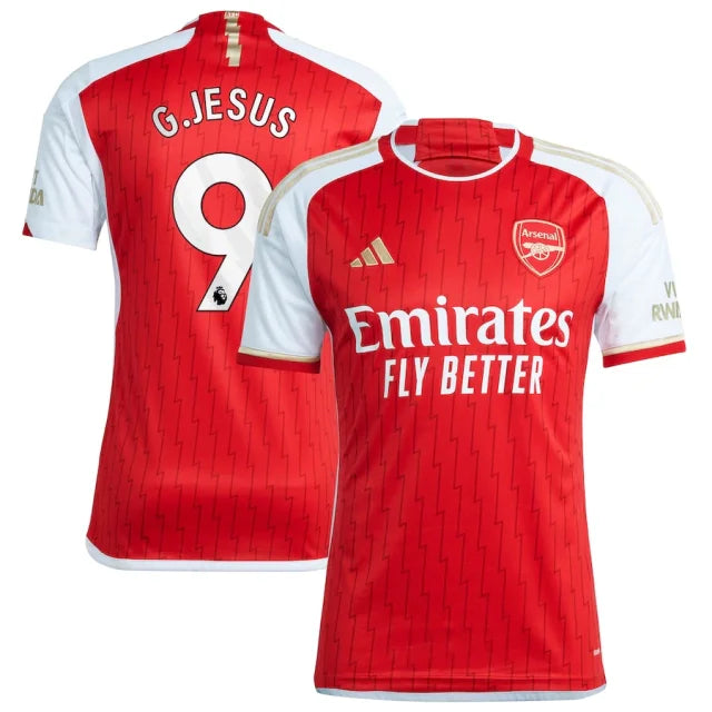 Camisa Arsenal I Titular 23/24 - Adidas Torcedor Masculina - Personalizada G.JESUS N°9