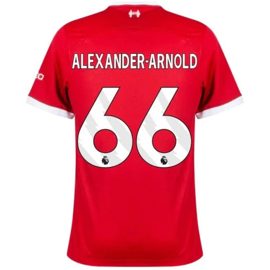 Camisa Liverpool I Titular 23/24 - Nike Torcedor Masculina - Personalizada Alexander-Arnold N°66