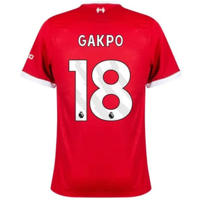 Camisa Liverpool I Titular 23/24 - Nike Torcedor Masculina - Personalizada GAKPO N° 18